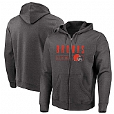 Men's Cleveland Browns Majestic Hyper Stack Full Zip Hoodie Heathered Charcoal,baseball caps,new era cap wholesale,wholesale hats